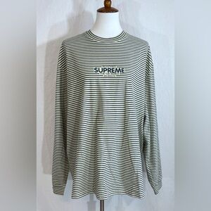 NWOT Supreme Micro Stripe Long Sleeve Top FW20 Natural Men’s Large
